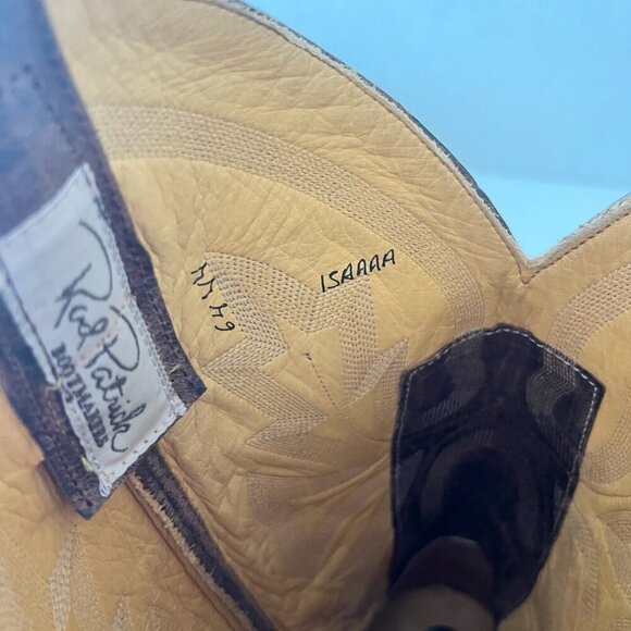 NEW Rod Patrick Mens Cowboy Boots 15AAAA Perro Loco Brown Square Toe Western - Picture 9 of 12